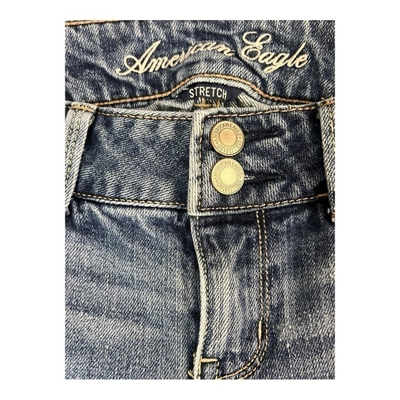 American Eagle Outfitters Artist Cropped Light Wash Stretch Womens Size 0 Reg - Picture 3 of 7